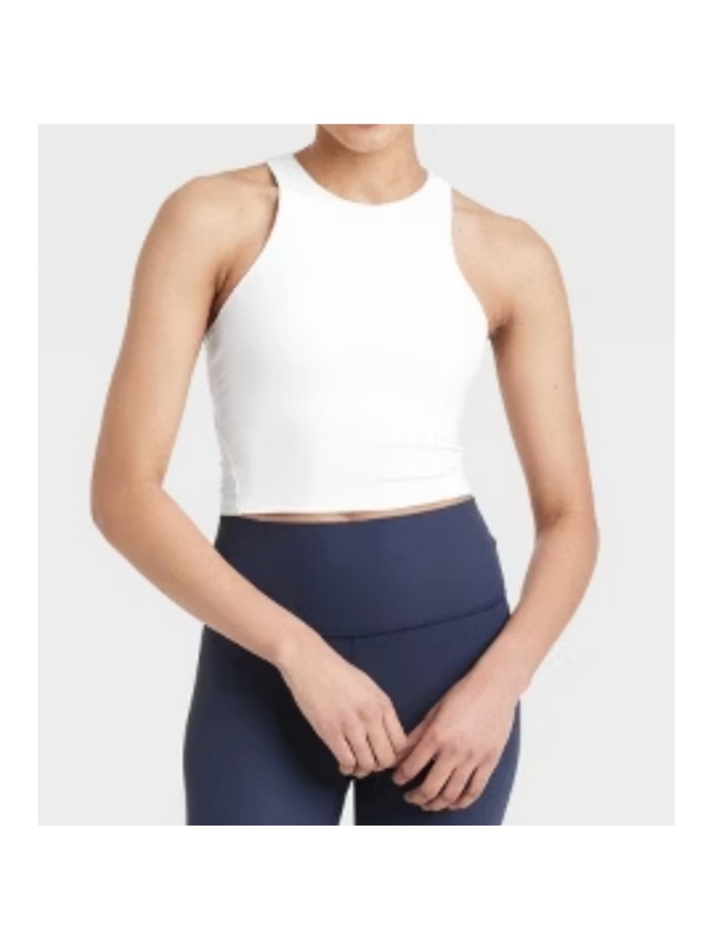 All in Motion Everyday Soft High Neck Tank Top (White - Extra Large)